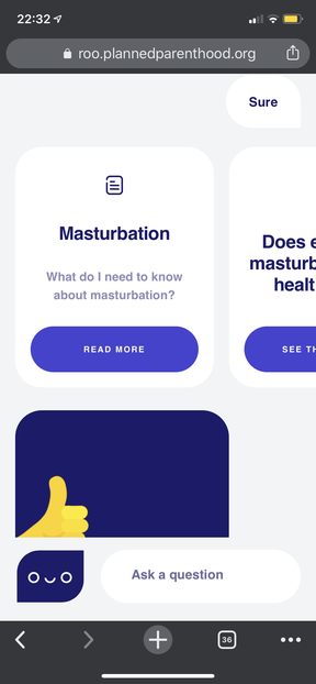 Roo Planned Parenthood interface