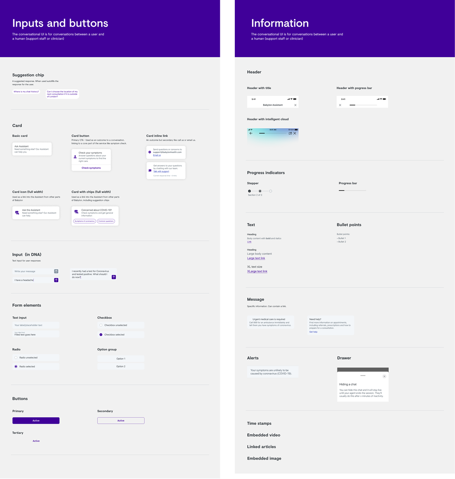Design system color, type and component foundations