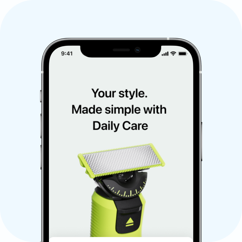 Daily Care app screen on an iPhone