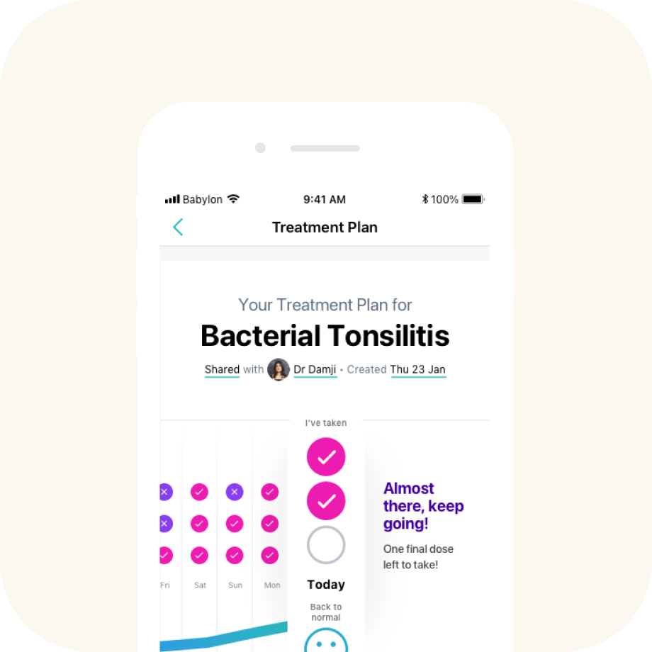 Medication Adherence app on an iPhone