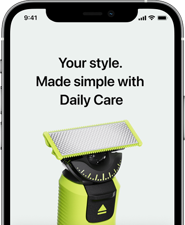 Daily Care app welcome screen on a phone
