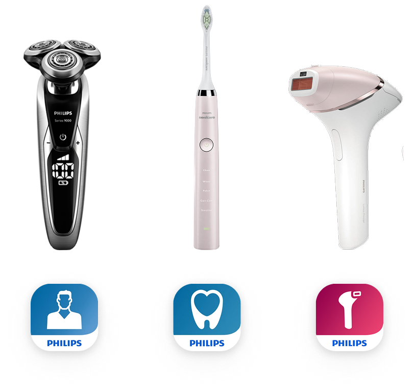 Philips personal care devices and their separate companion apps