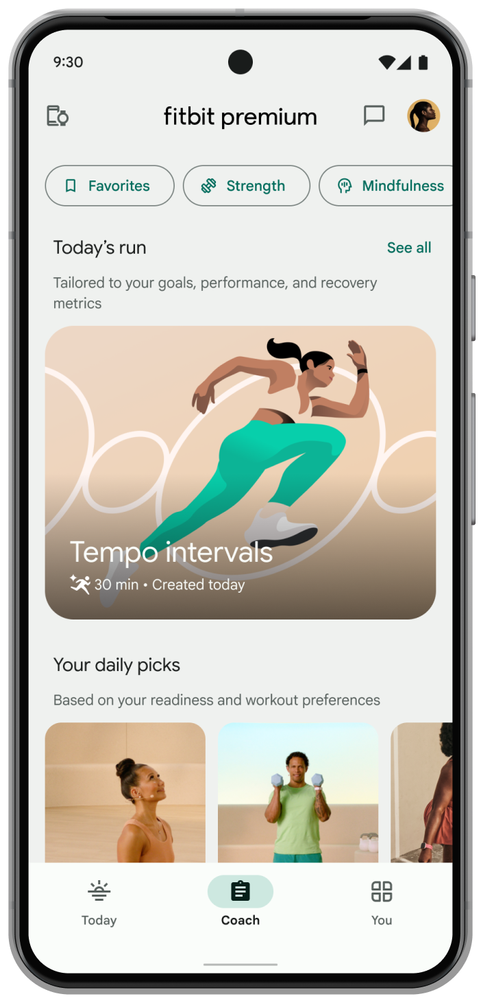 Daily recommendations — Today’s run card