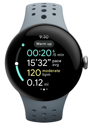 Pixel Watch live run metrics