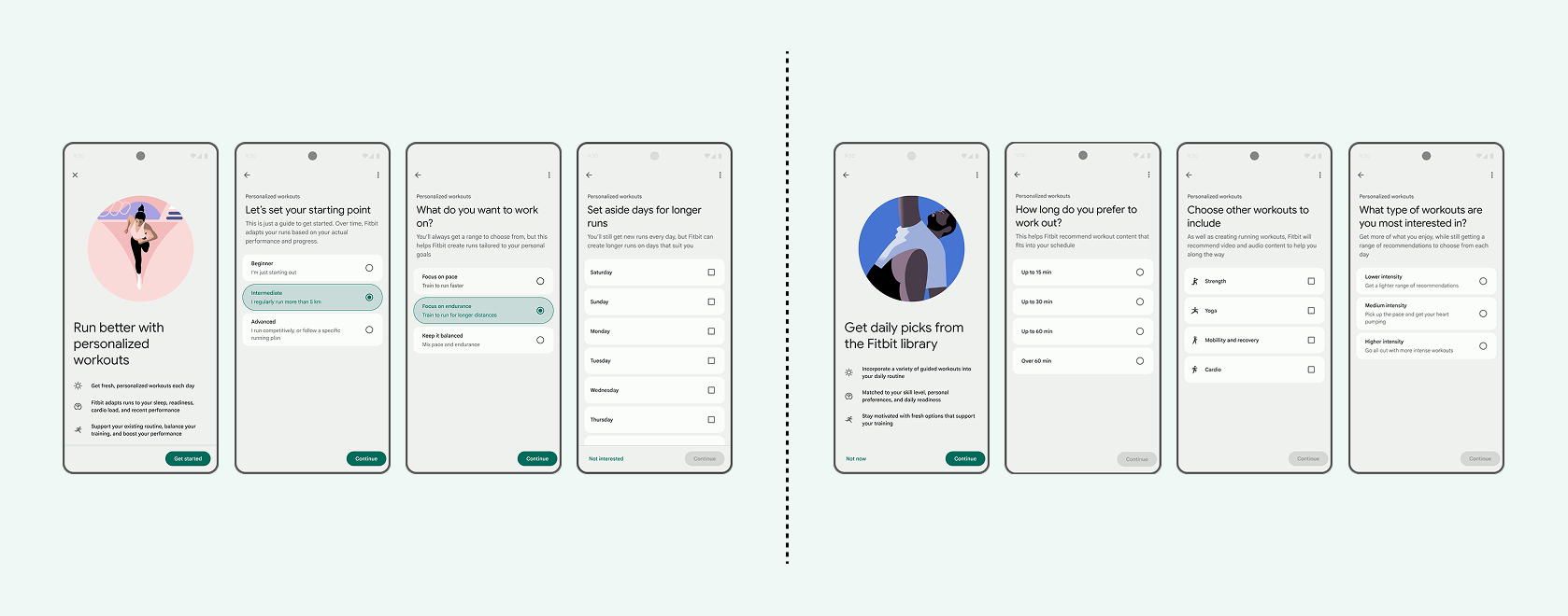 Current progressive onboarding with upfront and later questions
